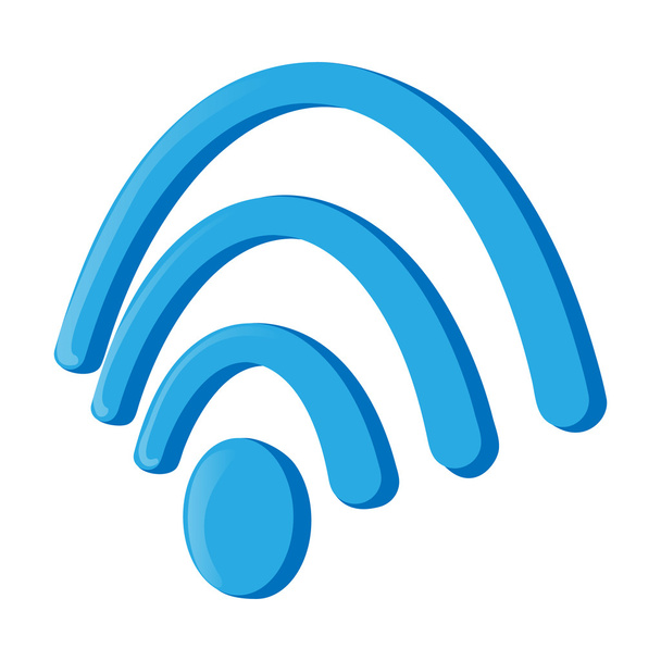 Wi-Fi sans fil réseau dessin animé symbole
 - Vecteur, image