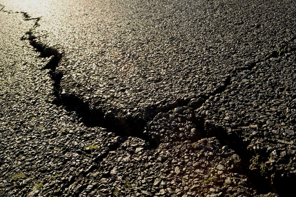 Crack in an asphalt - Foto, Bild