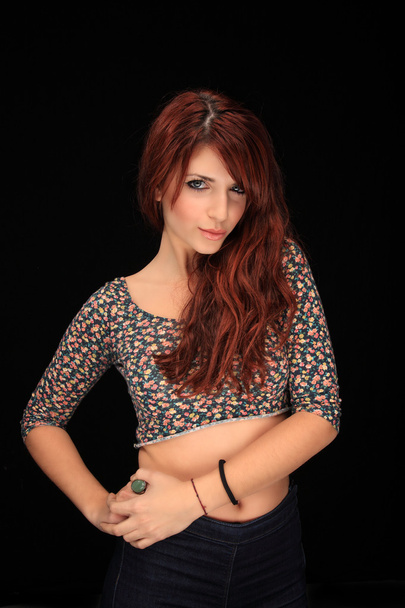 Beautiful red hair girl - Zdjęcie, obraz