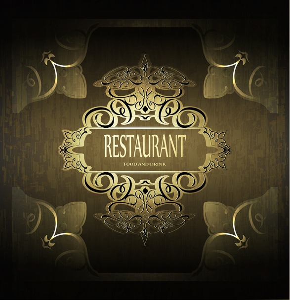 Restaurant menu vintage label - Вектор, зображення