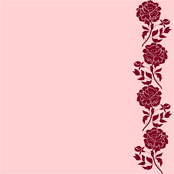Delicate pattern with peony flowers background for greeting card or invitation design. - ベクター画像