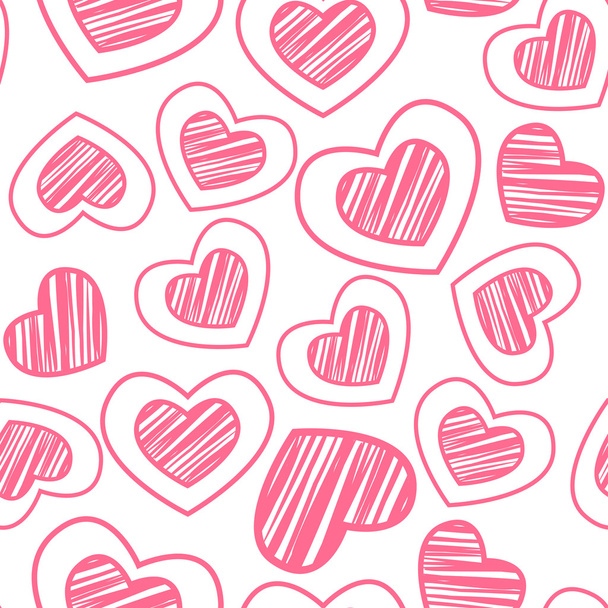 Heart seamless pattern - Vektor, obrázek