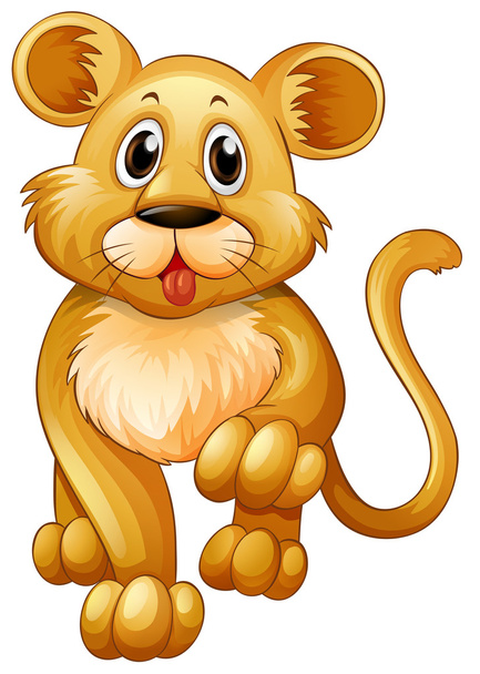 Little lion with happy face - Vektori, kuva