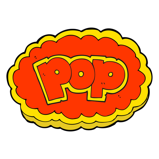 cartoon POP symbol - Вектор,изображение