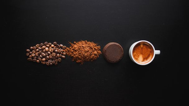 coffee espresso black arabica - Foto, afbeelding