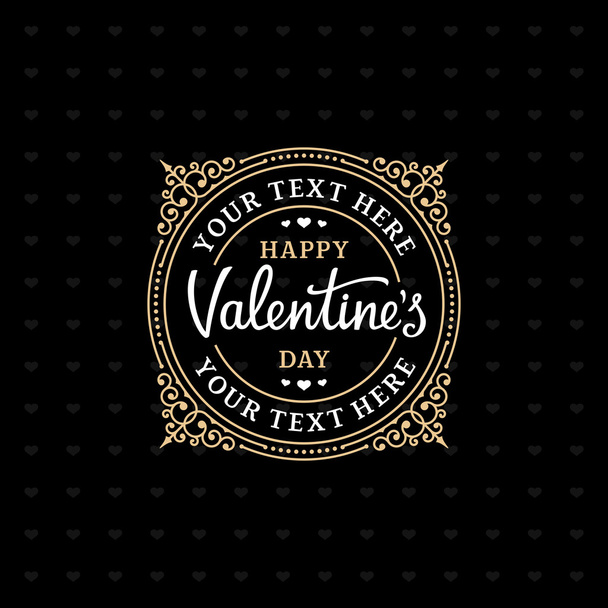 St Valentines Lettering Stamp - Vektor, Bild