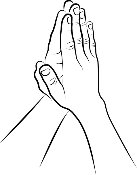 geïsoleerde handen - vectorillustratie - Vector, afbeelding