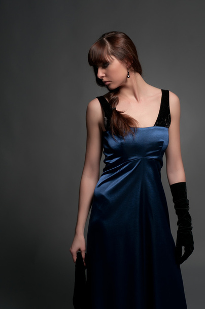 Beautiful girl in evening dress - Foto, Imagem