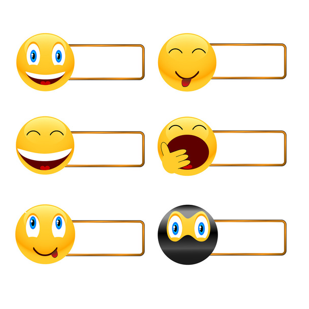 ikony úsměvů s rámcem - Vektor, obrázek