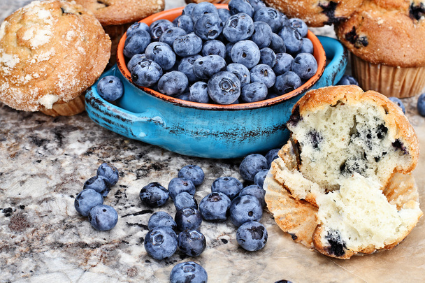 Delicious Blueberry Muffins - Foto, imagen