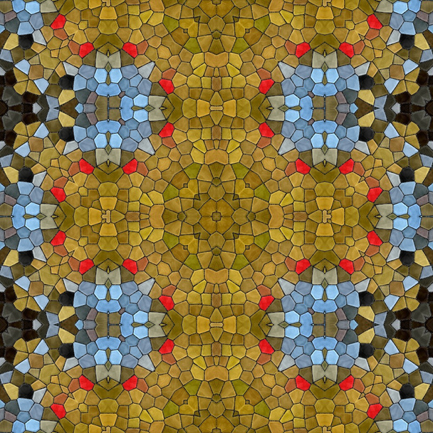 nahtlose Struktur des Mosaik-Kaleidoskop-Musters - Foto, Bild