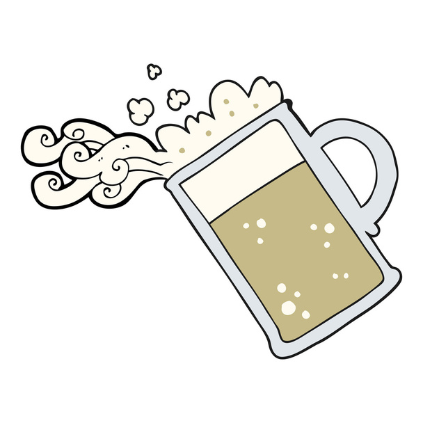 cartoon pouring beer - Vetor, Imagem