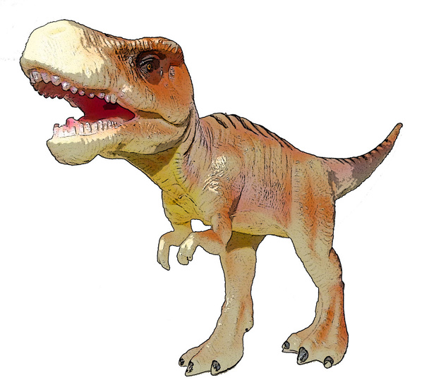 図面恐竜ティラノサウルス - 写真・画像