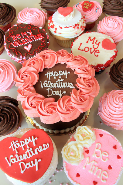 Valentin-szív cupcakes - Fotó, kép