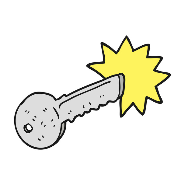 Cartoon Türschlüssel - Vektor, Bild