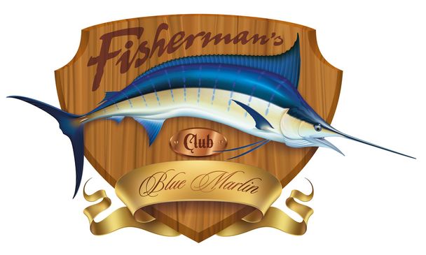 Emblema blu marlin
 - Vettoriali, immagini