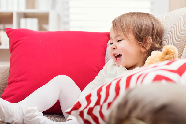 Happy toddler girl laughing  - Zdjęcie, obraz