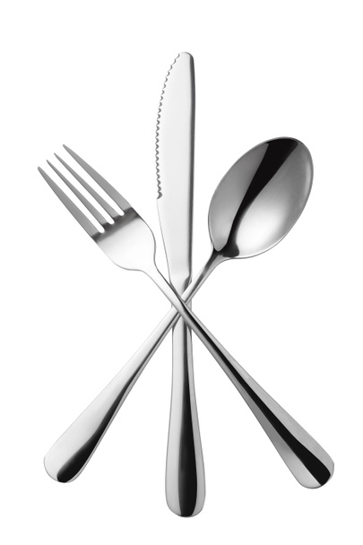 Tenedor, cuchillo y cuchara - Foto, imagen