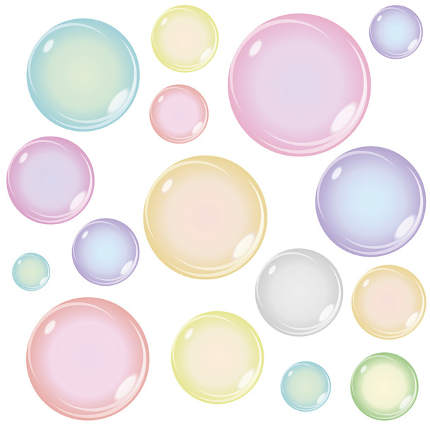 farbige Seifenblasen - Vektor, Bild