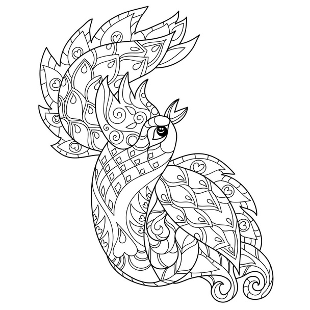 Vector illustration of the Firebird. Peacock - Vektor, Bild