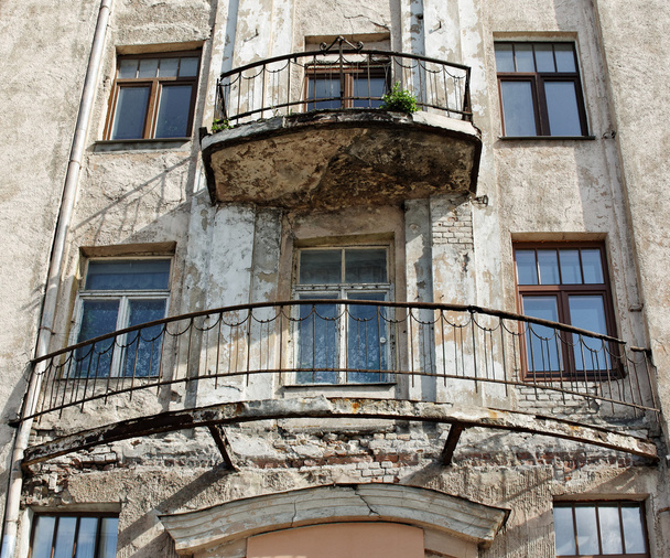 Abandoned house with balkony. - Valokuva, kuva