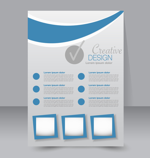 Flyer template. Brochure design. Editable A4 poster - Διάνυσμα, εικόνα
