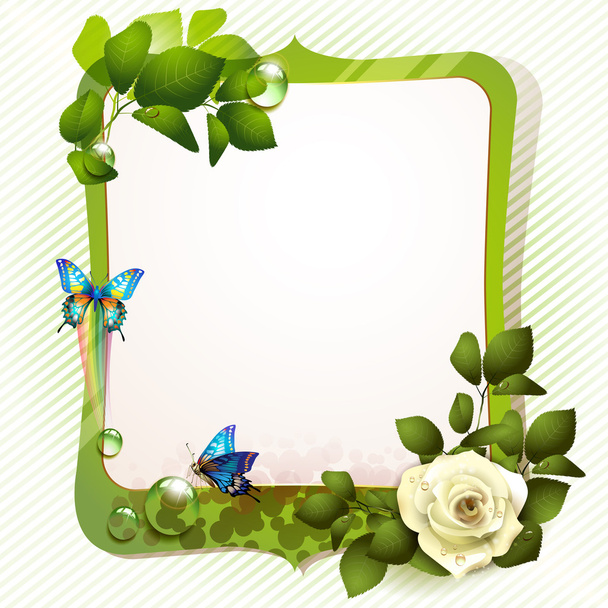 Espelho com rosa
 - Vetor, Imagem