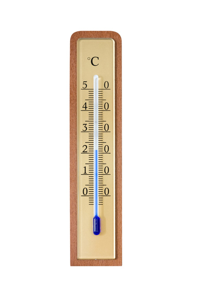 Wall thermometer on a wooden base - Zdjęcie, obraz