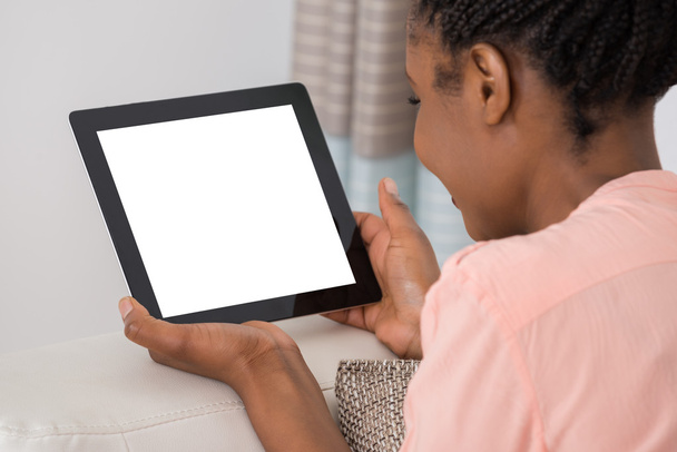Woman Holding Digital Tablet - Fotó, kép