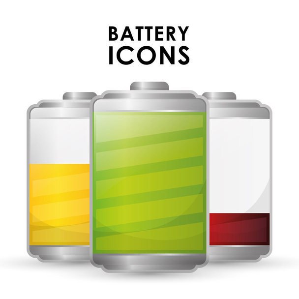 Ícones de bateria gráfico
 - Vetor, Imagem