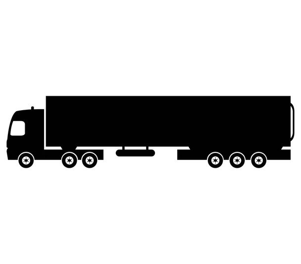 truck icon shown on a white background - Photo, Image