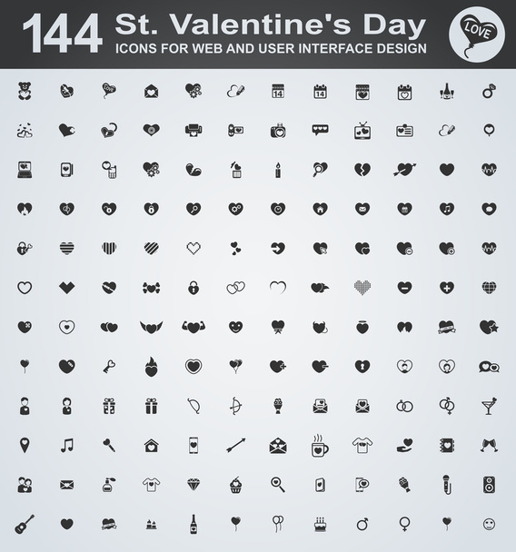 Set valentine's day icons - Vector, Image