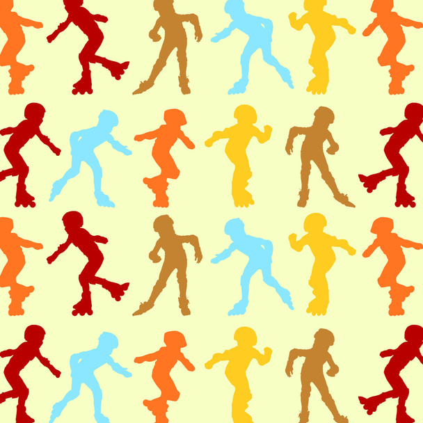 ローラー スケートのパターン ベクトルの背景の概念 - ベクター画像