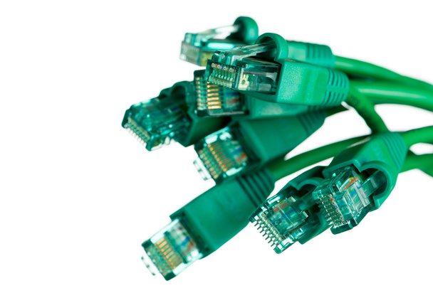 Network cables - horizontal close up - Zdjęcie, obraz