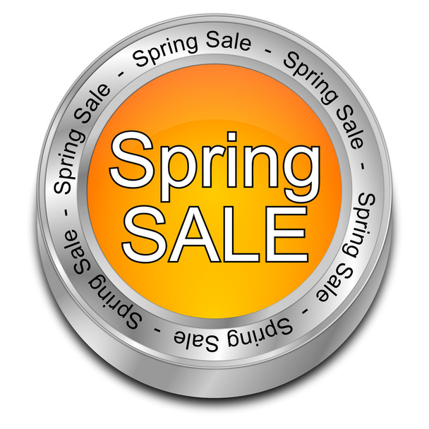 spring sale button - Photo, Image