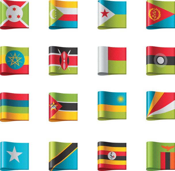 διάνυσμα σημαίες. Αφρική, μέρος 9 - Διάνυσμα, εικόνα