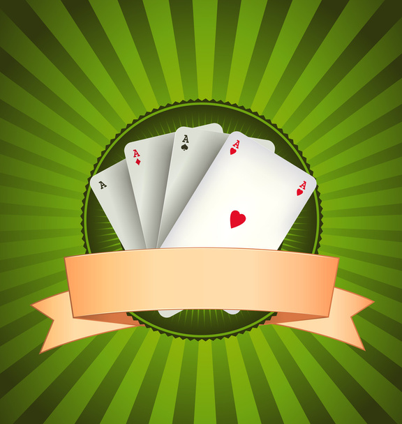 Casino Poker Aces Banner - Vector, Image