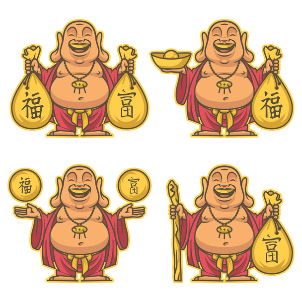 Buddha dává bohatství a štěstí - Vektor, obrázek