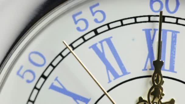 Old silver pocket watch. Close up vintage clock. - Footage, Video