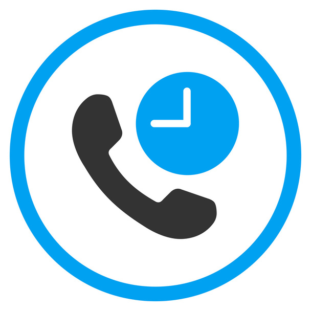 Phone Time Rounded Icon - Vecteur, image