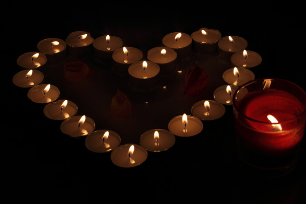 Heart of candles - Valokuva, kuva