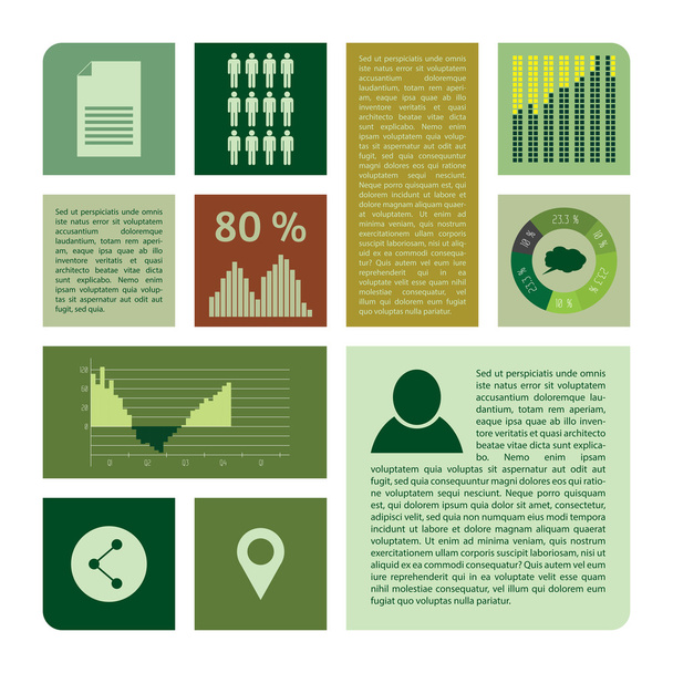 Infographics collection, charts, graphic vector elements - Vector, Imagen