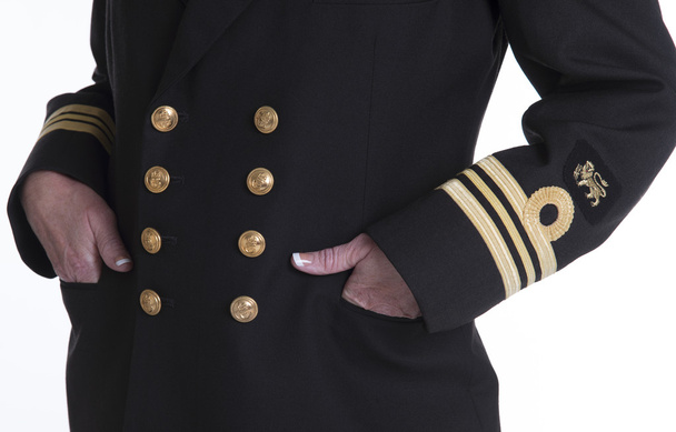 Female navy officer in uniform - Zdjęcie, obraz