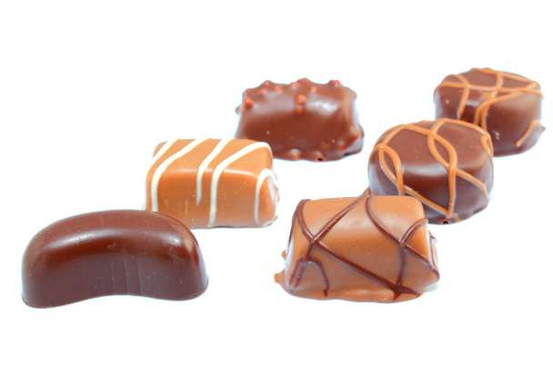 zróżnicowane cukierki czekoladowe - Zdjęcie, obraz