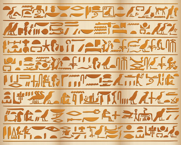 Egyptian ornaments and hieroglyphs - Vetor, Imagem