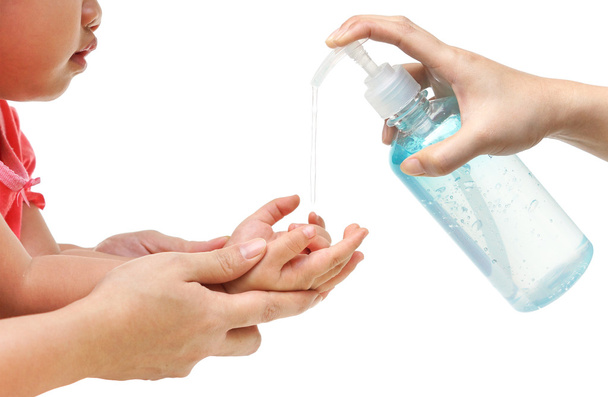Applying cleaning gel - Photo, Image