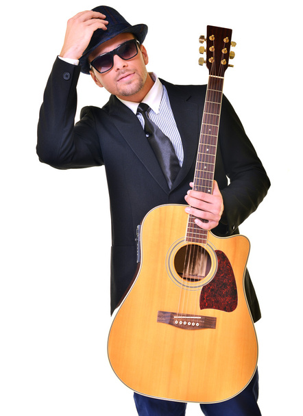 Δάσκαλο κιθάρας απομονωθεί - Φωτογραφία, εικόνα
