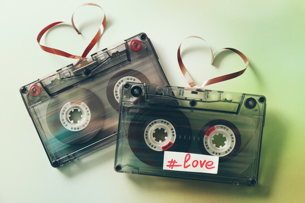 Retro audio cassettes - Фото, изображение