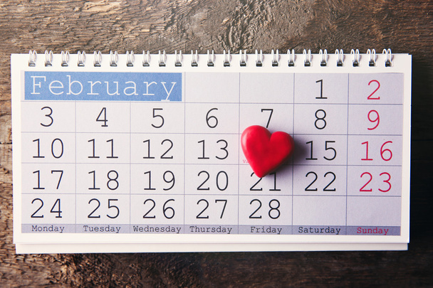 Calendar for Valentines Day - Valokuva, kuva