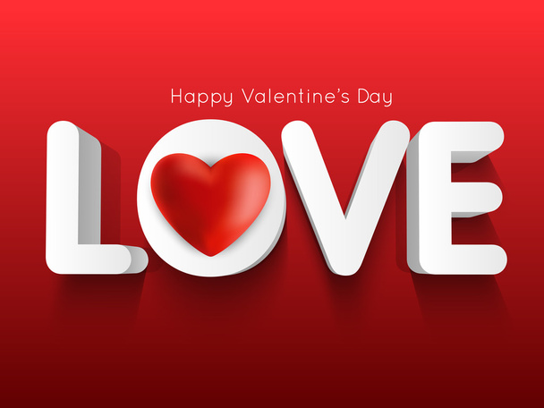 Feliz día de San Valentín Letras de la mano - Fondo tipográfico
 - Vector, imagen